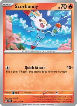 Scorbunny — Stellar Crown #026, 2024. Illustrated by Cona Nitanda.