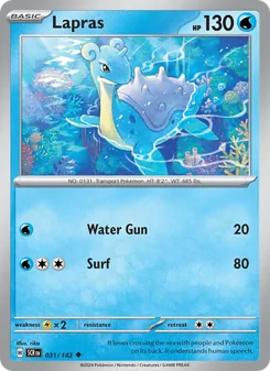 Lapras — Stellar Crown #031, 2024. Illustrated by rika.