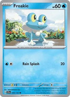 Froakie — Stellar Crown #039, 2024. Illustrated by MINAMINAMI Take.