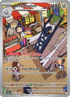 Archaludon — Stellar Crown #155, 2024. Illustrated by Toshinao Aoki.