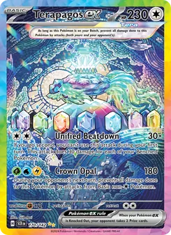 Terapagos ex — Stellar Crown #170, 2024. Illustrated by Saboteri.