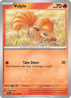 Vulpix — Surging Sparks #016, 2024. Illustrated by Narumi Sato.