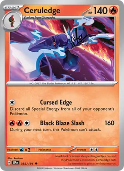 Ceruledge — Surging Sparks #035, 2024. Illustrated by kantaro.