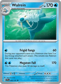 Walrein — Surging Sparks #045, 2024. Illustrated by Mitsuhiro Arita.