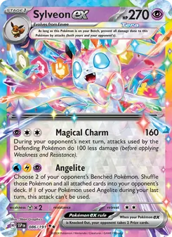 Sylveon ex — Surging Sparks #086, 2024. Illustrated by 5ban Graphics.