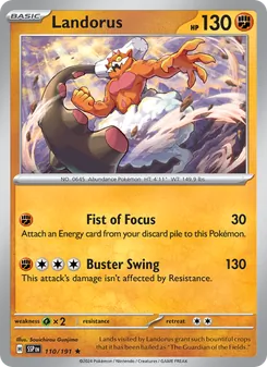 Landorus — Surging Sparks #110, 2024. Illustrated by Souichirou Gunjima.