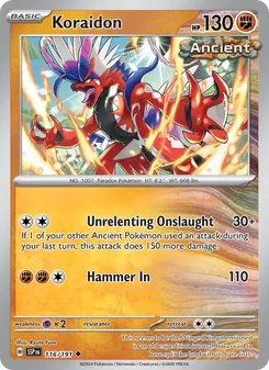 Koraidon — Surging Sparks #116, 2024. Illustrated by Ryuta Fuse.