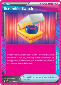 Scramble Switch — Surging Sparks #186, 2024. Illustrated by Ayaka Yoshida.
