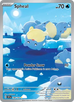 Spheal — Surging Sparks #199, 2024. Illustrated by miki kudo.