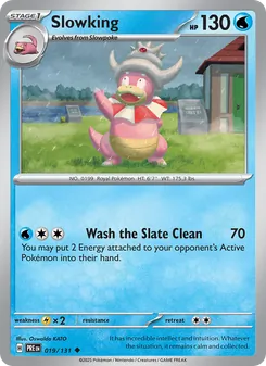 Slowking — Prismatic Evolutions #019, 2025. Illustrated by Oswaldo KATO.
