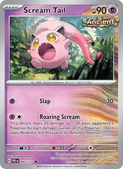 Scream Tail — Prismatic Evolutions #042, 2025. Illustrated by Ryota Murayama.