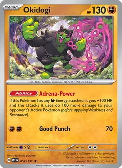Okidogi — Prismatic Evolutions #057, 2025. Illustrated by Souichirou Gunjima.