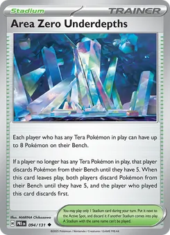 Area Zero Underdepths — Prismatic Evolutions #094, 2025. Illustrated by MARINA Chikazawa.