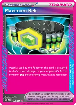 Maximum Belt — Prismatic Evolutions #117, 2025. Illustrated by inose yukie.