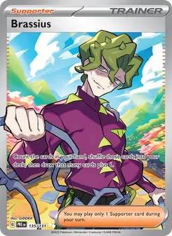 Brassius — Prismatic Evolutions #135, 2025. Illustrated by GIDORA.
