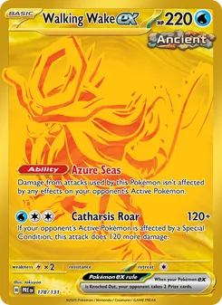 Walking Wake ex — Prismatic Evolutions #178, 2025. Illustrated by takuyoa.