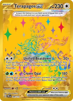 Terapagos ex — Prismatic Evolutions #180, 2025. Illustrated by 5ban Graphics.