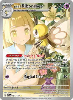 Lillie's Ribombee — Journey Together #164, 2025. Illustrated by saino misaki.