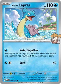 Misty's Lapras — Destined Rivals #050, 2025. Illustrated by En Morikura.
