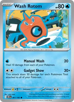 Wash Rotom — Destined Rivals #061, 2025. Illustrated by miki kudo.