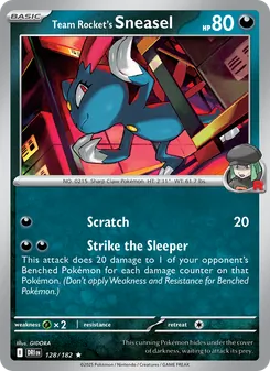 Team Rocket's Sneasel — Destined Rivals #128, 2025. Illustrated by GIDORA.