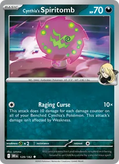 Cynthia's Spiritomb — Destined Rivals #129, 2025. Illustrated by satoma.