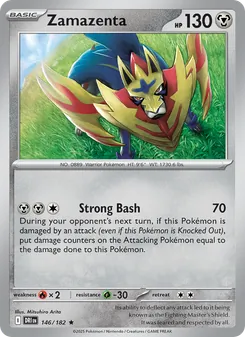 Zamazenta — Destined Rivals #146, 2025. Illustrated by Mitsuhiro Arita.