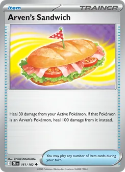 Arven's Sandwich — Destined Rivals #161, 2025. Illustrated by AYUMI ODASHIMA.