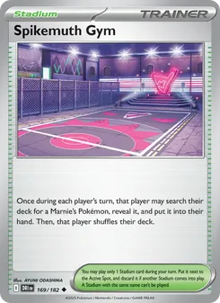 Spikemuth Gym — Destined Rivals #169, 2025. Illustrated by AYUMI ODASHIMA.