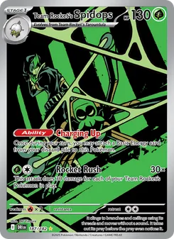 Team Rocket's Spidops — Destined Rivals #187, 2025. Illustrated by NC Empire.