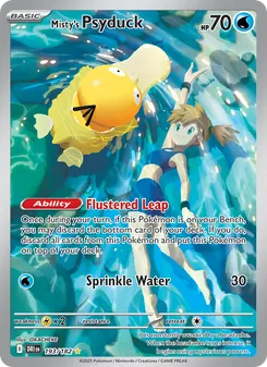 Misty's Psyduck — Destined Rivals #193, 2025. Illustrated by OKACHEKE.