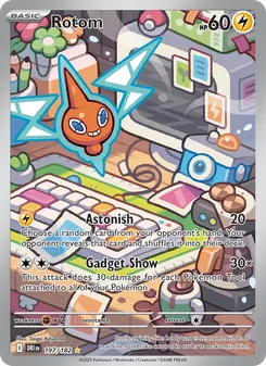 Rotom — Destined Rivals #197, 2025. Illustrated by Taiga Kayama.
