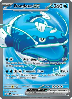 Dondozo ex — Destined Rivals #211, 2025. Illustrated by N-DESIGN Inc..