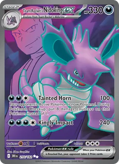 Team Rocket's Nidoking ex — Destined Rivals #216, 2025. Illustrated by 5ban Graphics.