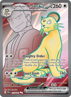 Team Rocket's Persian ex — Destined Rivals #219, 2025. Illustrated by 5ban Graphics.
