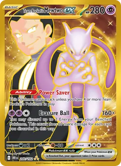 Team Rocket's Mewtwo ex — Destined Rivals #240, 2025. Illustrated by aky CG Works.