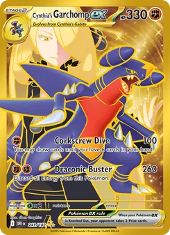 Cynthia's Garchomp ex — Destined Rivals #241, 2025. Illustrated by 5ban Graphics.