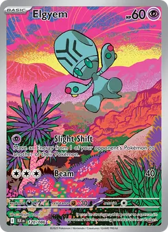 Elgyem — Black Bolt #120, 2025. Illustrated by Masako Tomii.
