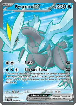Kyurem ex — Black Bolt #157, 2025. Illustrated by N-DESIGN Inc..