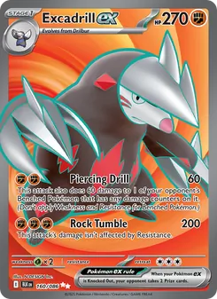 Excadrill ex — Black Bolt #160, 2025. Illustrated by N-DESIGN Inc..
