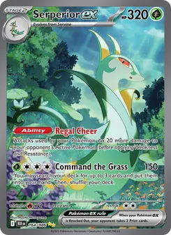 Serperior ex — Black Bolt #164, 2025. Illustrated by Ryota Murayama.