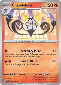Chandelure — White Flare #018, 2025. Illustrated by satoma.