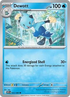 Dewott — White Flare #022, 2025. Illustrated by rika.