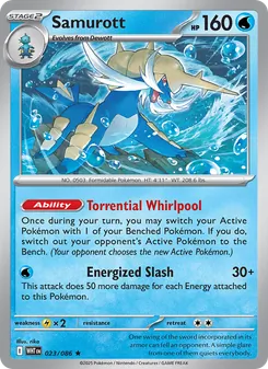 Samurott — White Flare #023, 2025. Illustrated by rika.