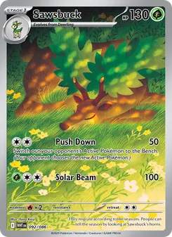 Sawsbuck — White Flare #092, 2025. Illustrated by Yano Keiji.