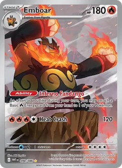 Emboar — White Flare #098, 2025. Illustrated by NC Empire.