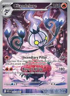 Chandelure — White Flare #103, 2025. Illustrated by Kuroimori.
