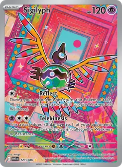 Sigilyph — White Flare #121, 2025. Illustrated by mingo.