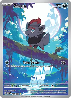 Zorua — White Flare #142, 2025. Illustrated by Naoki Saito.