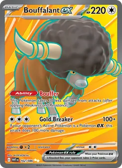 Bouffalant ex — White Flare #162, 2025. Illustrated by N-DESIGN Inc..